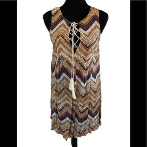 Entro sleeveless Boho swing dress SZ M 🌞